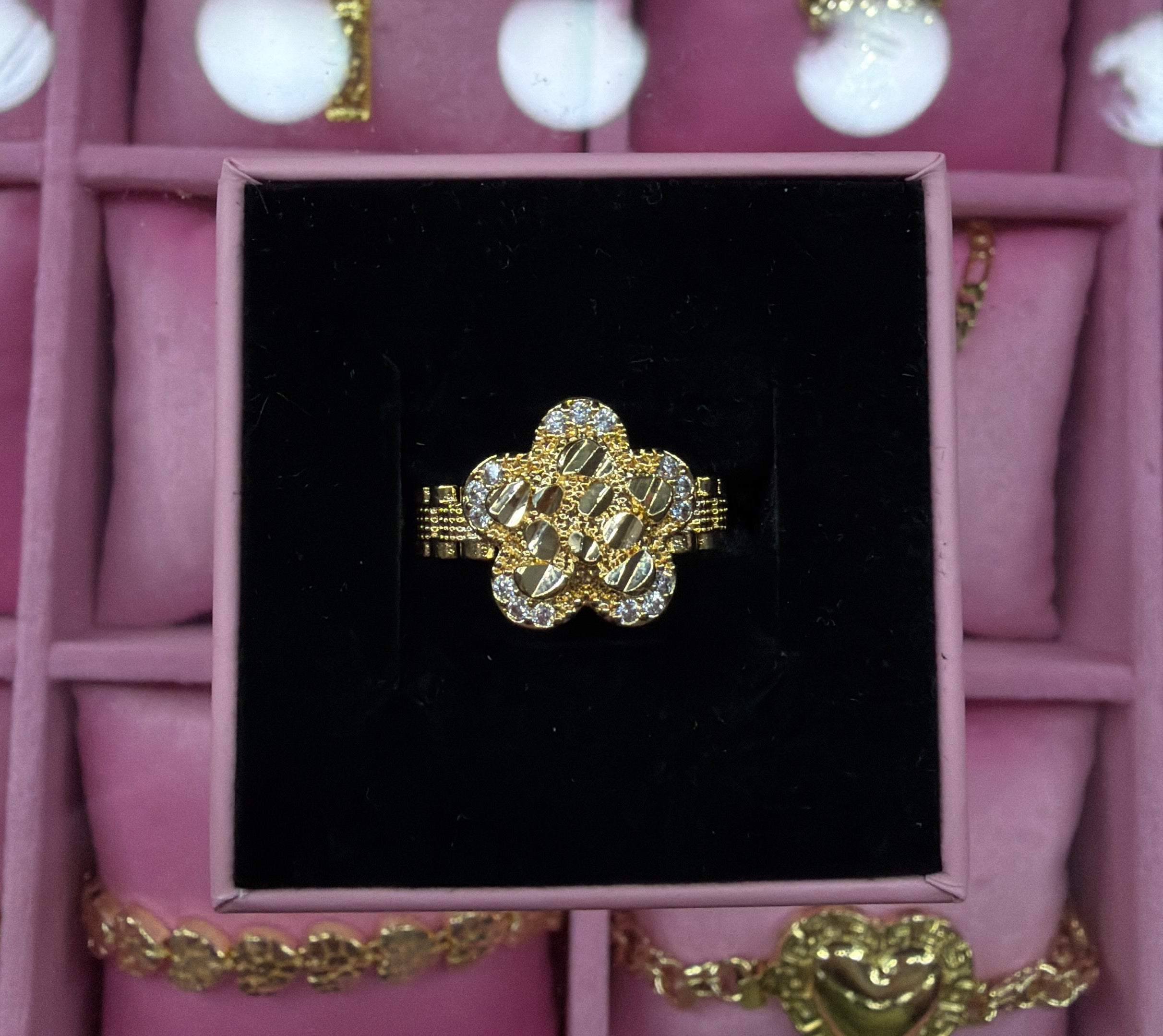 FLOWER NUGGET ROLEX RING