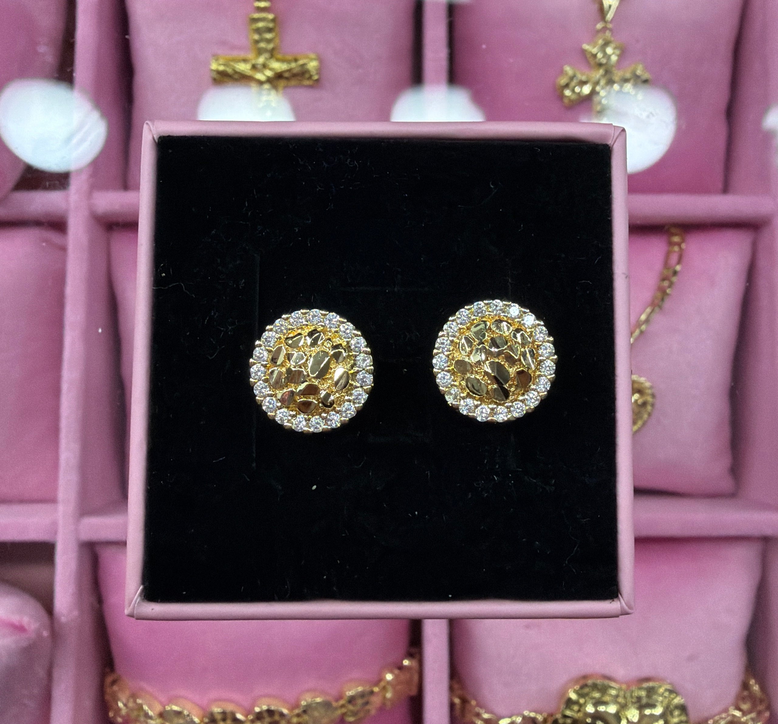 HALO NUGGET EARRINGS