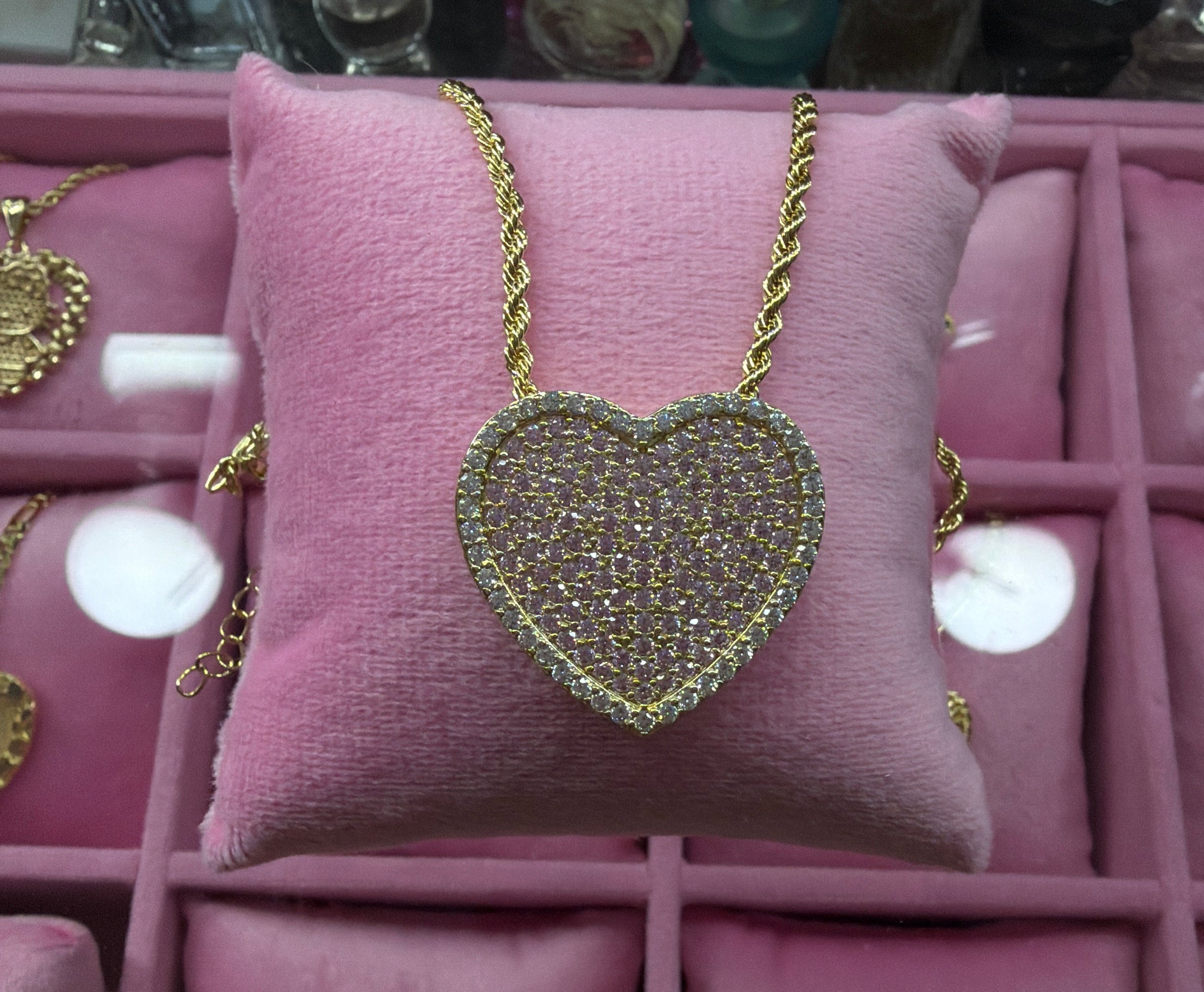 ICED HRT NECKLACE LARGE