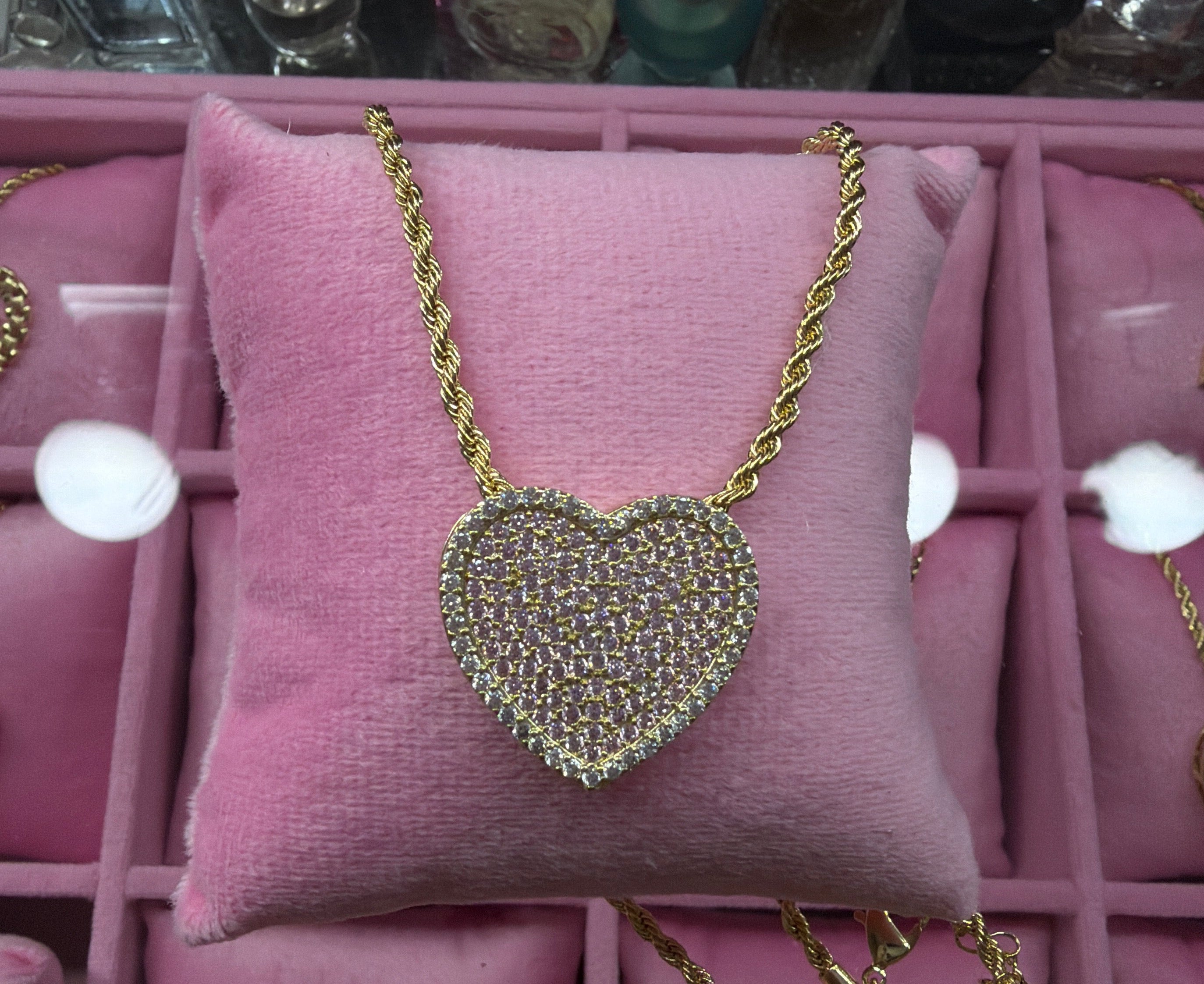 ICED HRT NECKLACE SMALL
