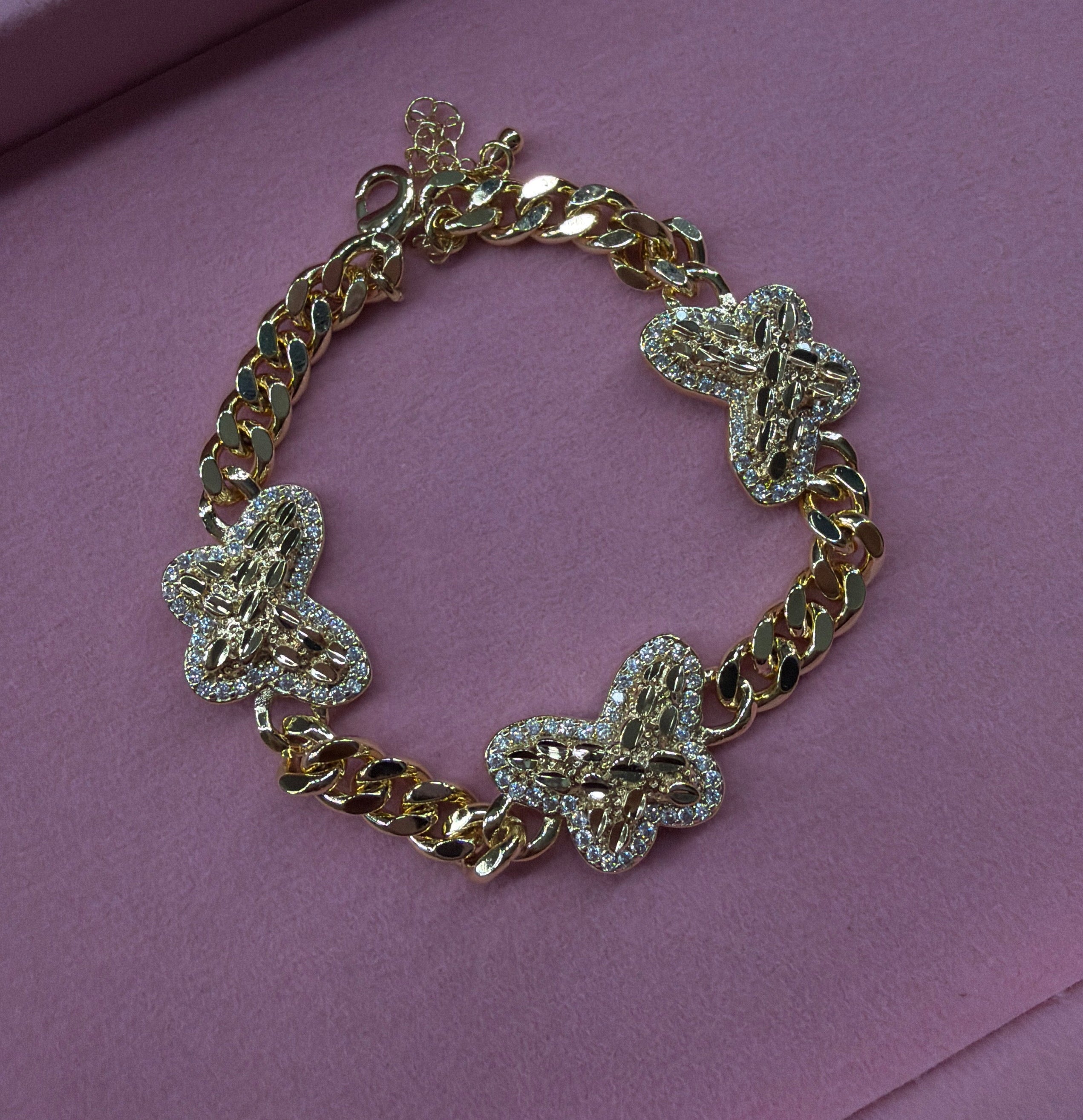 NUGGET BUTTERFLY CUBAN BRACELET