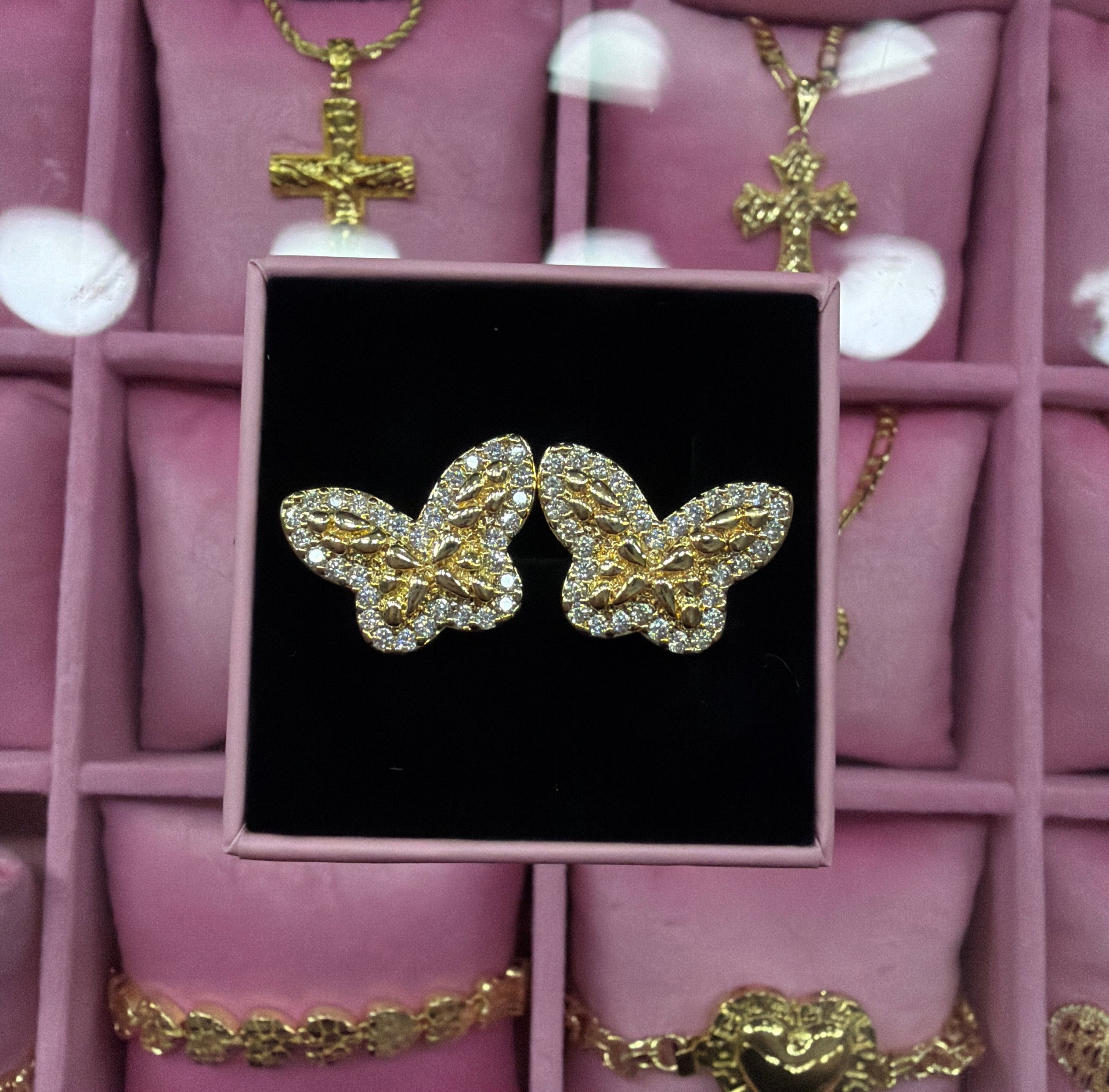 BUTTERFLY NUGGET EARRINGS