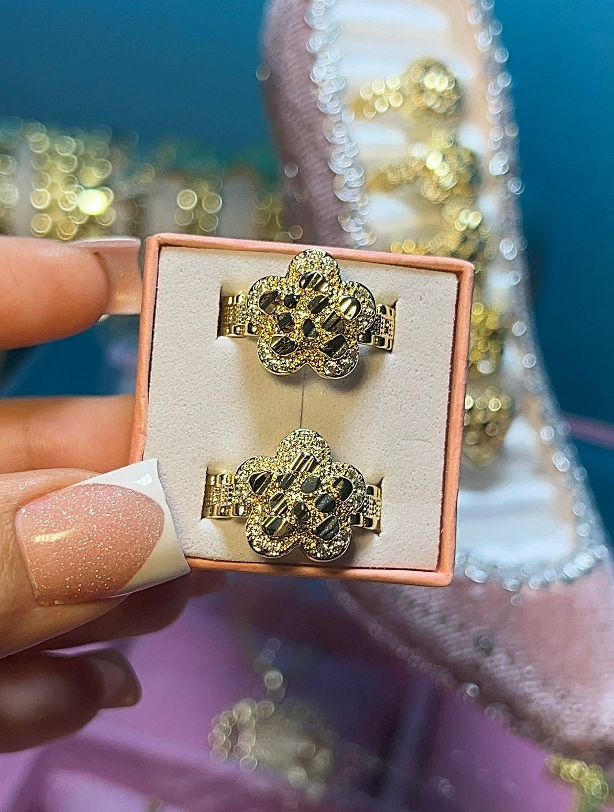 FLOWER NUGGET ROLEX RING