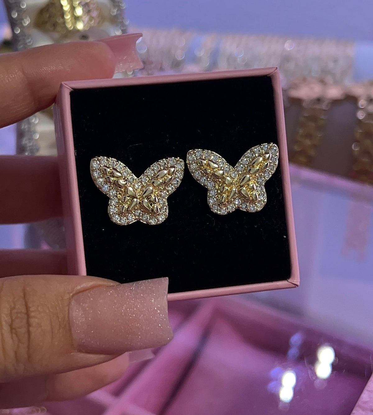 BUTTERFLY NUGGET EARRINGS