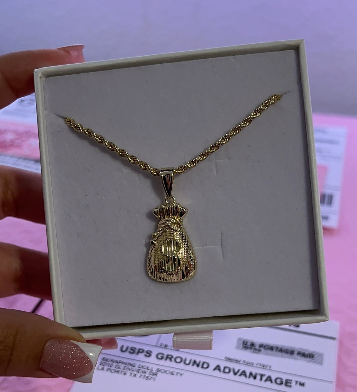 MONEY BAG NECKLACE